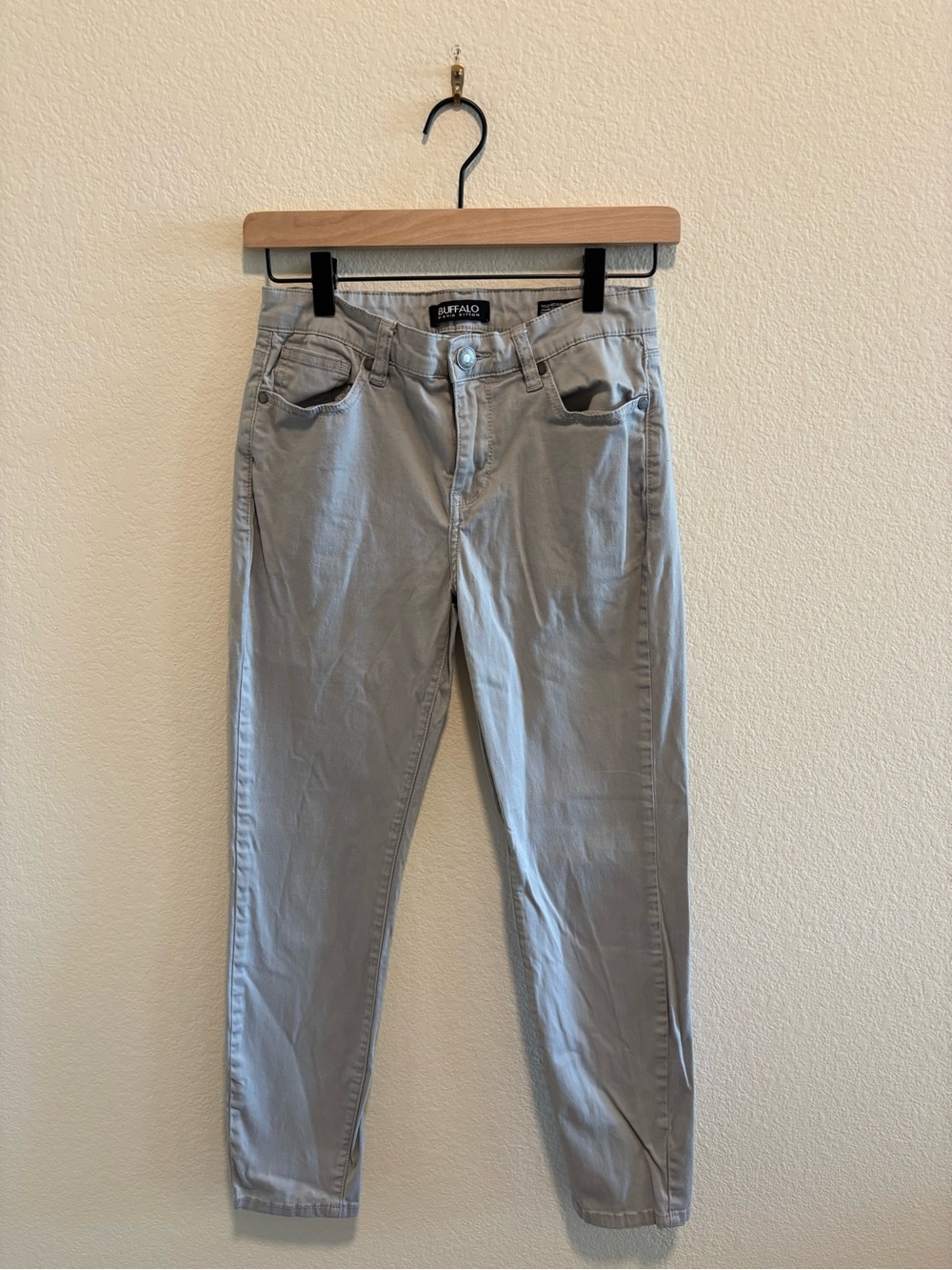 Buffalo David Bitton Light Gray mid rise skinny ankle grazer Jeans - 26 waist